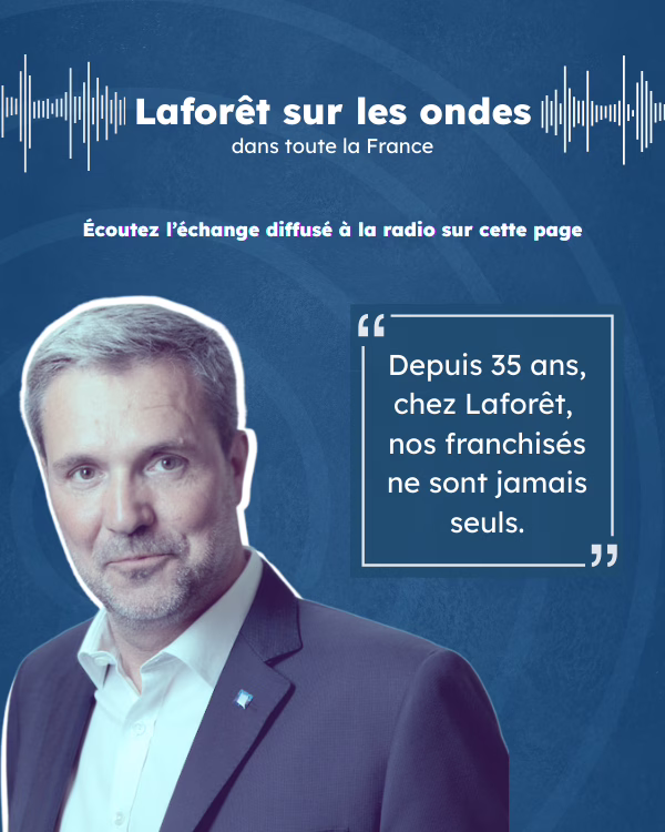 visuel popup dédié à l'intervention du Président Laforêt sur les radios locales de France